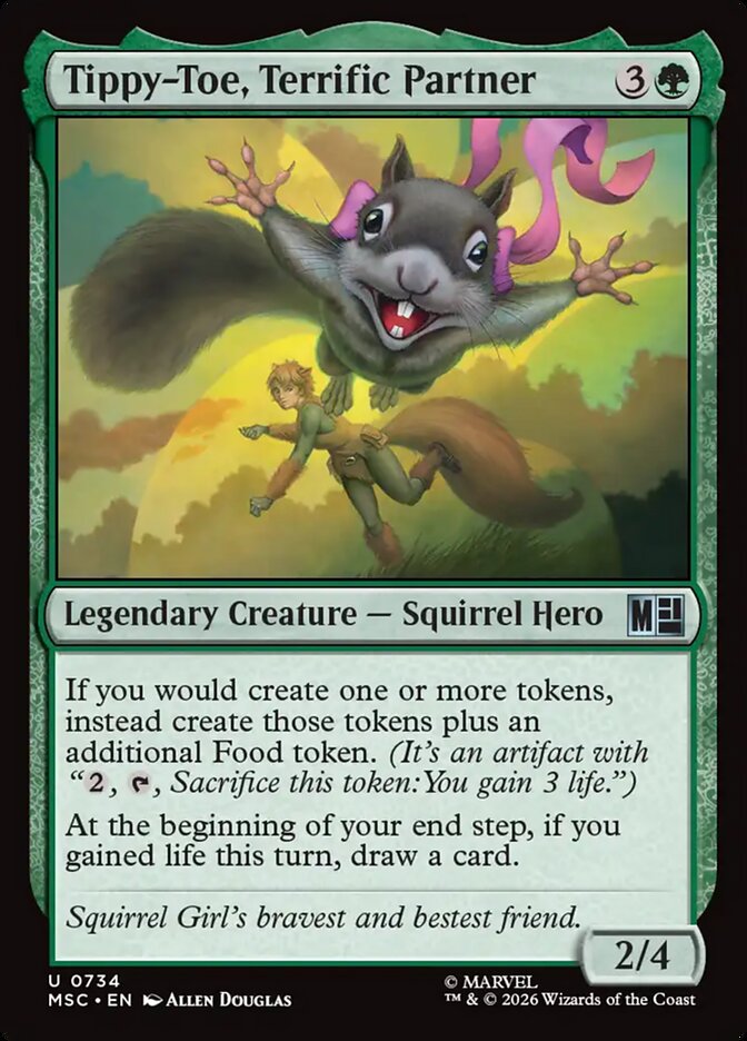 Tippy-Toe, Terrific Partner, Marvel Super Heroes Commander Card Art