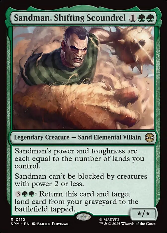 Sandman, Shifting Scoundrel, Marvel'S Spider-Man Card Art