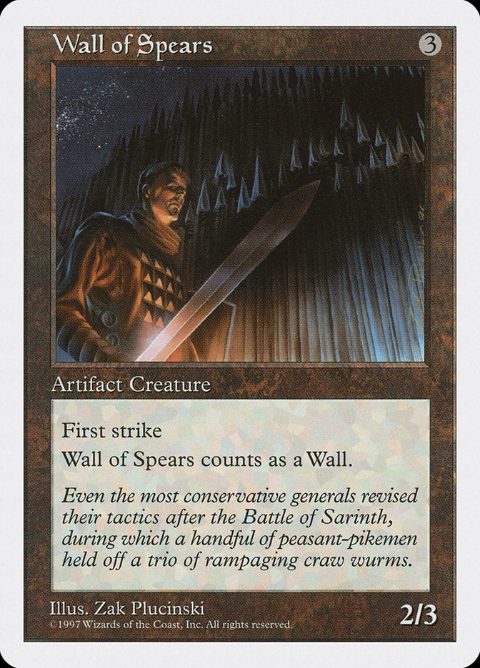 Wall of Spears, Fifth edition Card Art