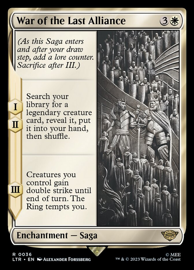 War of the Last Alliance, The lord of the rings: tales of middle-earth Card Art