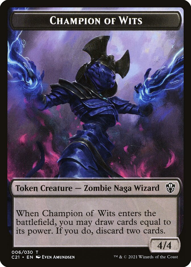 Champion of Wits, Commander 2021 Tokens Card Art