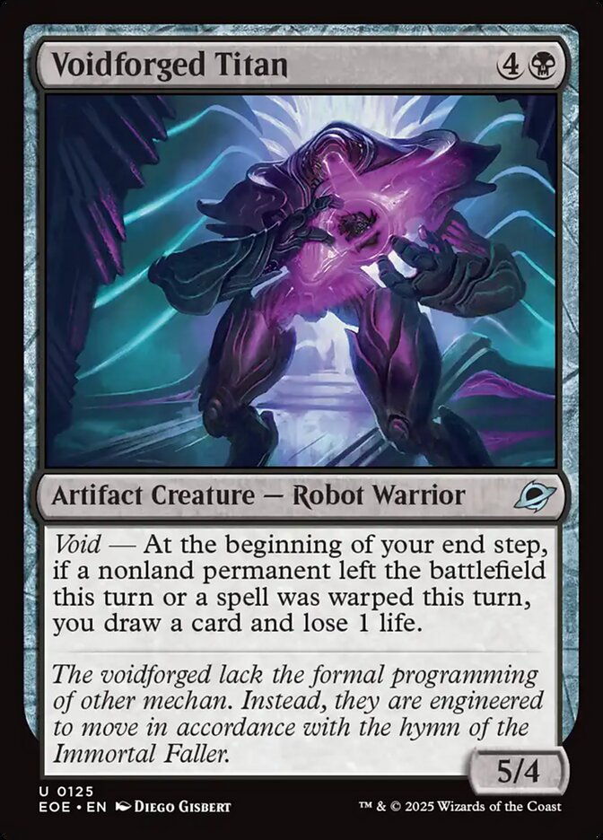 Voidforged Titan, Edge Of Eternities Card Art