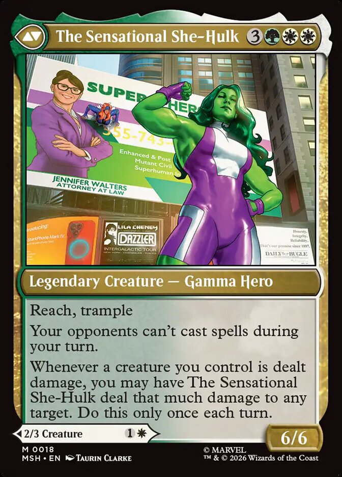 Jennifer Walters // The Sensational She-Hulk, Marvel Super Heroes Card Art