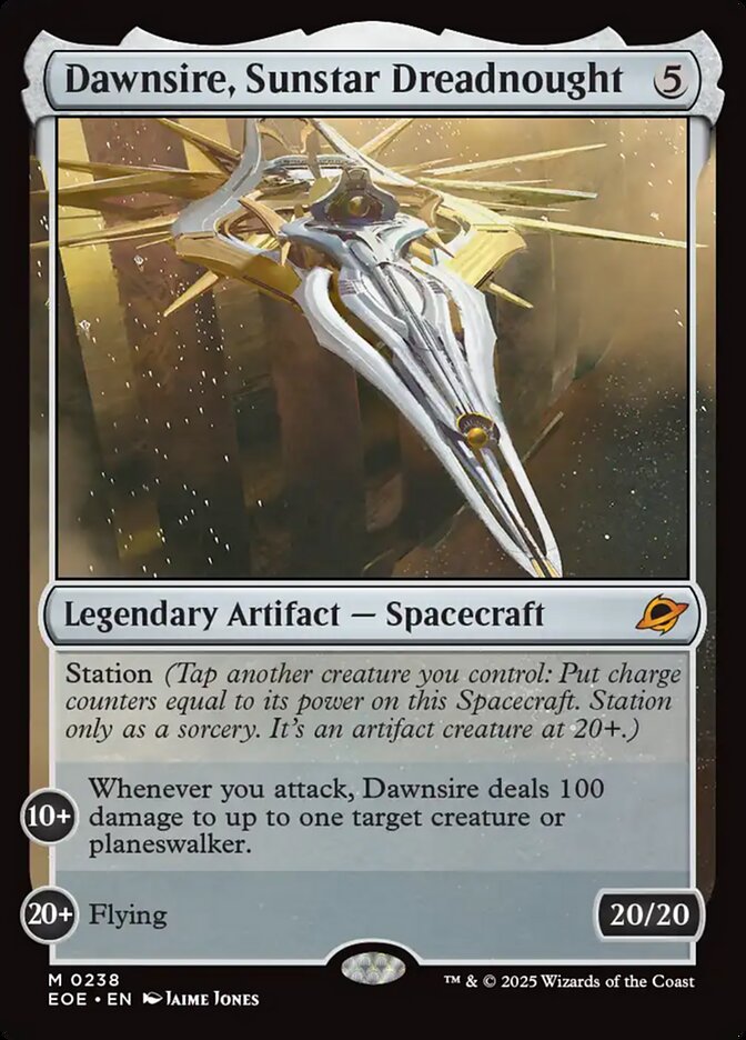 Dawnsire, Sunstar Dreadnought, Edge Of Eternities Card Art