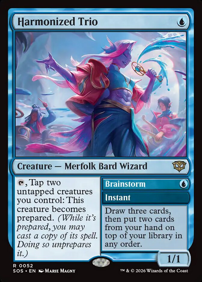 Harmonized Trio // Brainstorm, Secrets Of Strixhaven Card Art