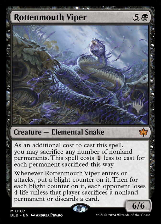 Rottenmouth Viper, Bloomburrow promos Card Art