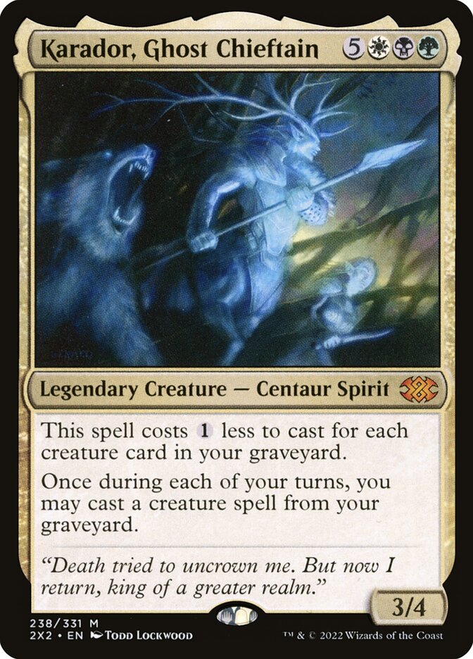 Karador, Ghost Chieftain, Double masters 2022 Card Art
