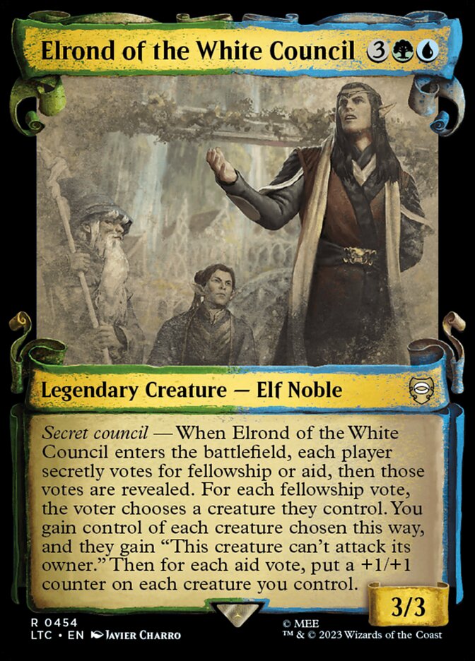 Elrond of the White Council, Tales Of Middle-Earth Commander Card Art