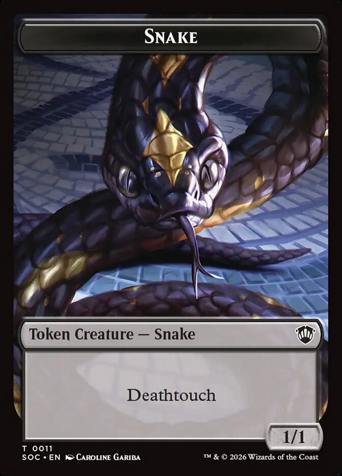 Snake, Secrets Of Strixhaven Commander Tokens Card Art