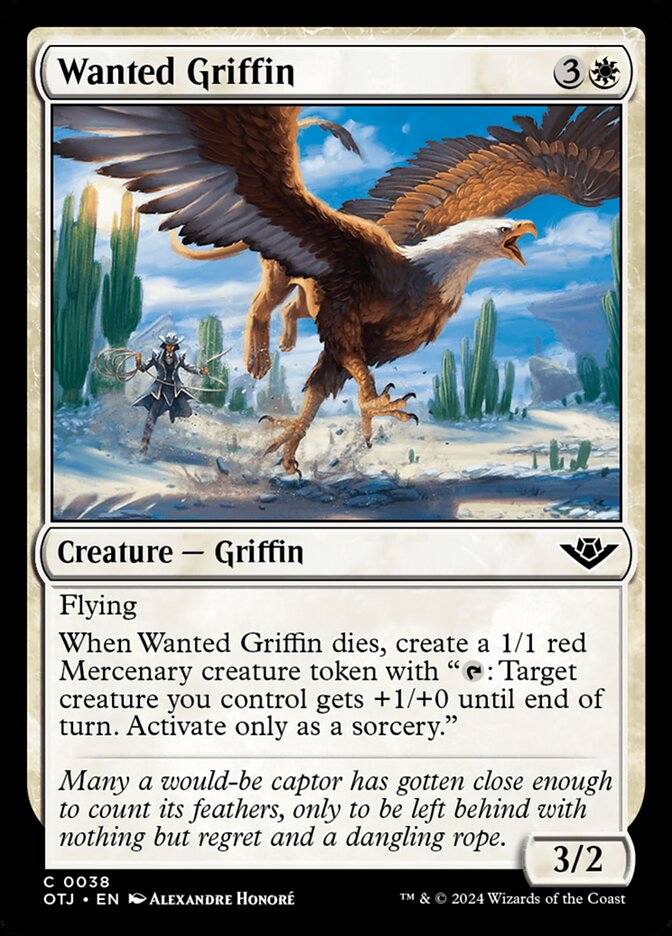 Wanted Griffin, Outlaws of thunder junction Card Art