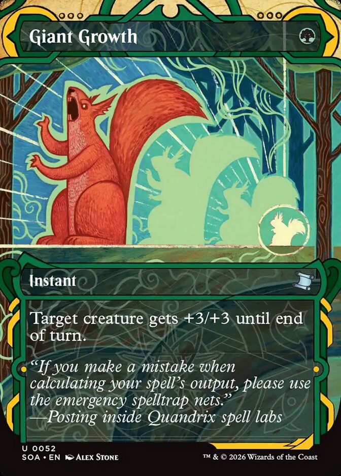 Giant Growth, Secrets Of Strixhaven Mystical Archive Card Art