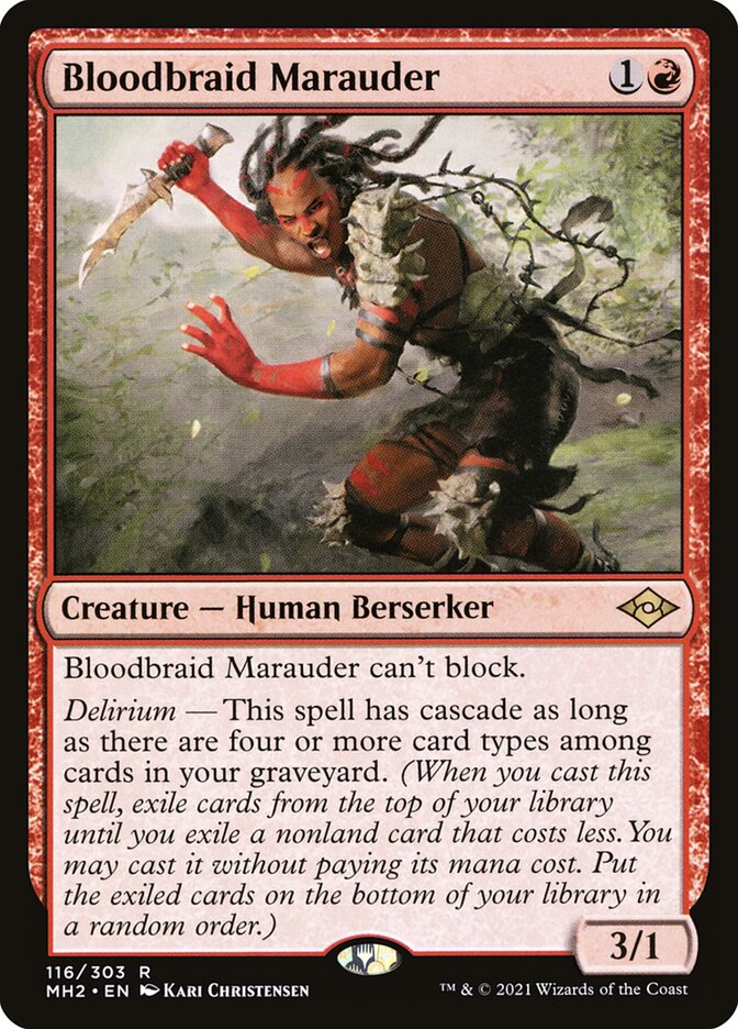 Bloodbraid Marauder, Modern horizons 2 Card Art