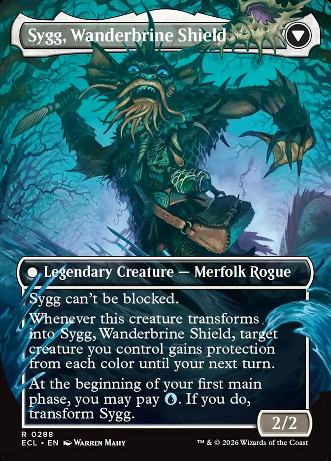 Sygg, Wanderwine Wisdom // Sygg, Wanderbrine Shield, Lorwyn Eclipsed Card Art