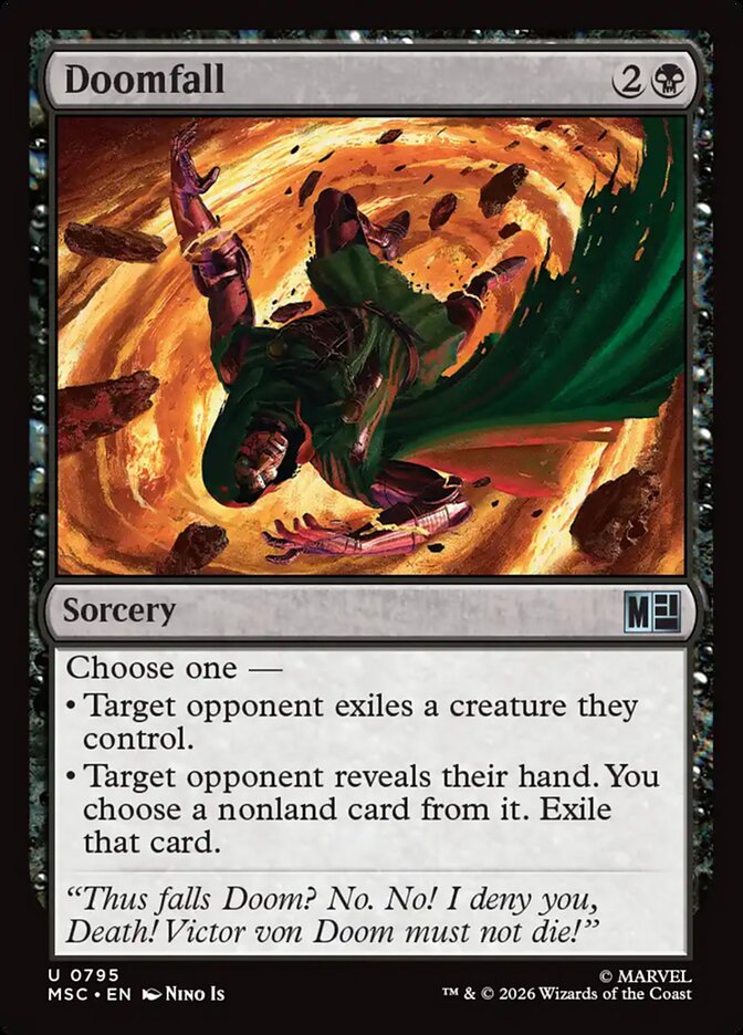 Doomfall, Marvel Super Heroes Commander Card Art