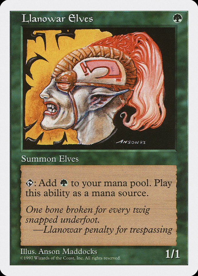 Llanowar Elves, Fifth edition Card Art