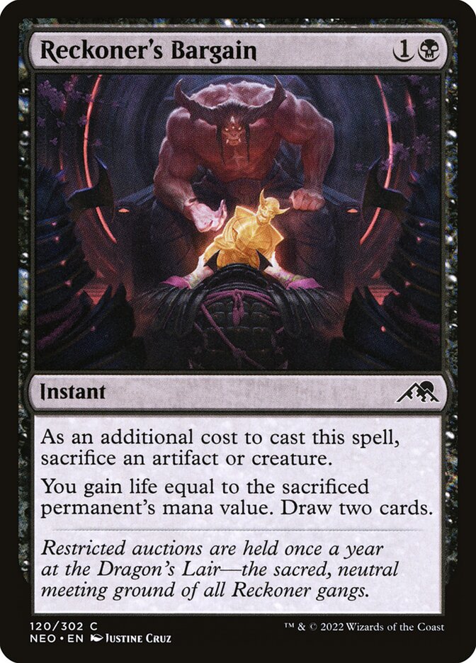 Reckoner's Bargain, Kamigawa: neon dynasty Card Art