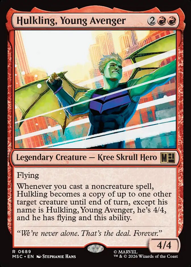 Hulkling, Young Avenger, Marvel Super Heroes Commander Card Art