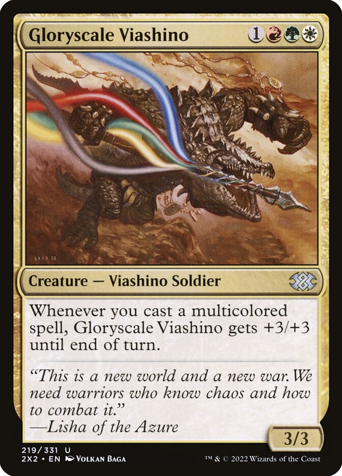 Gloryscale Viashino, Double masters 2022 Card Art
