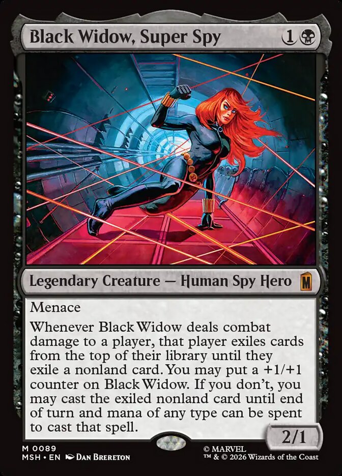 Black Widow, Super Spy, Marvel Super Heroes Card Art
