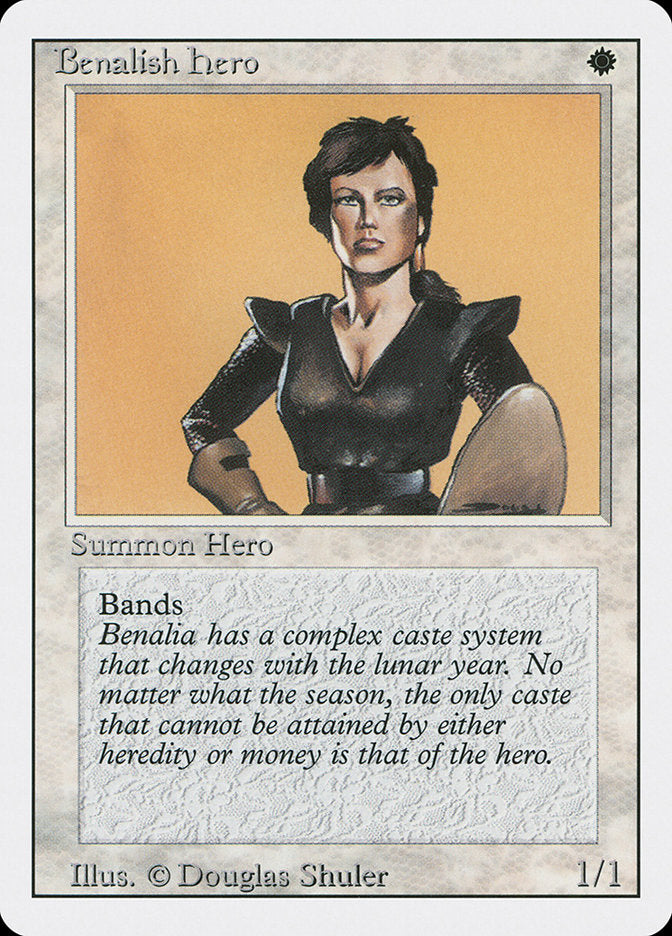 Benalish Hero, Revised edition Card Art