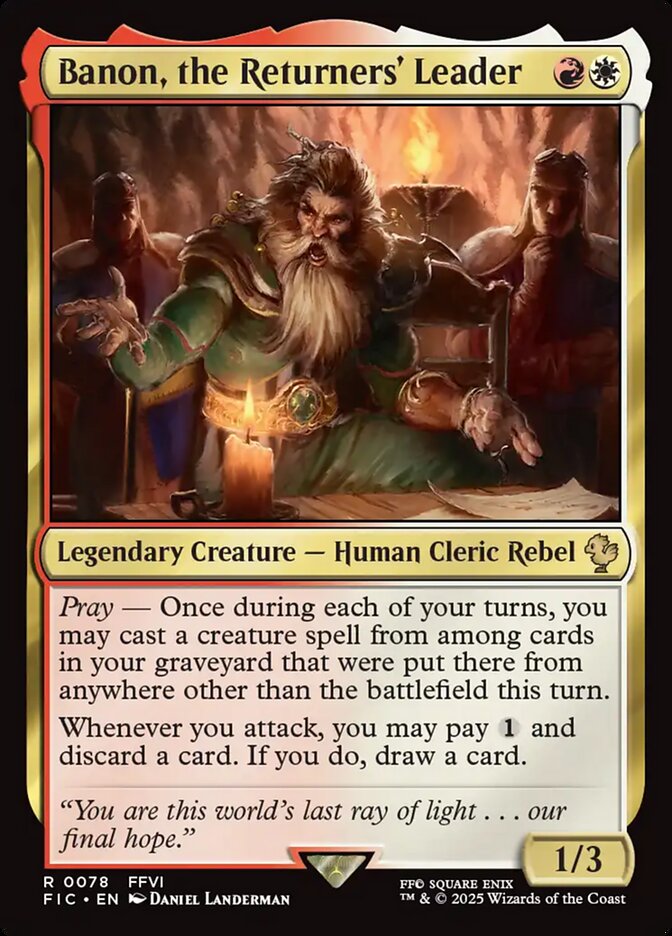 Banon, the Returners' Leader, Final fantasy commander Card Art