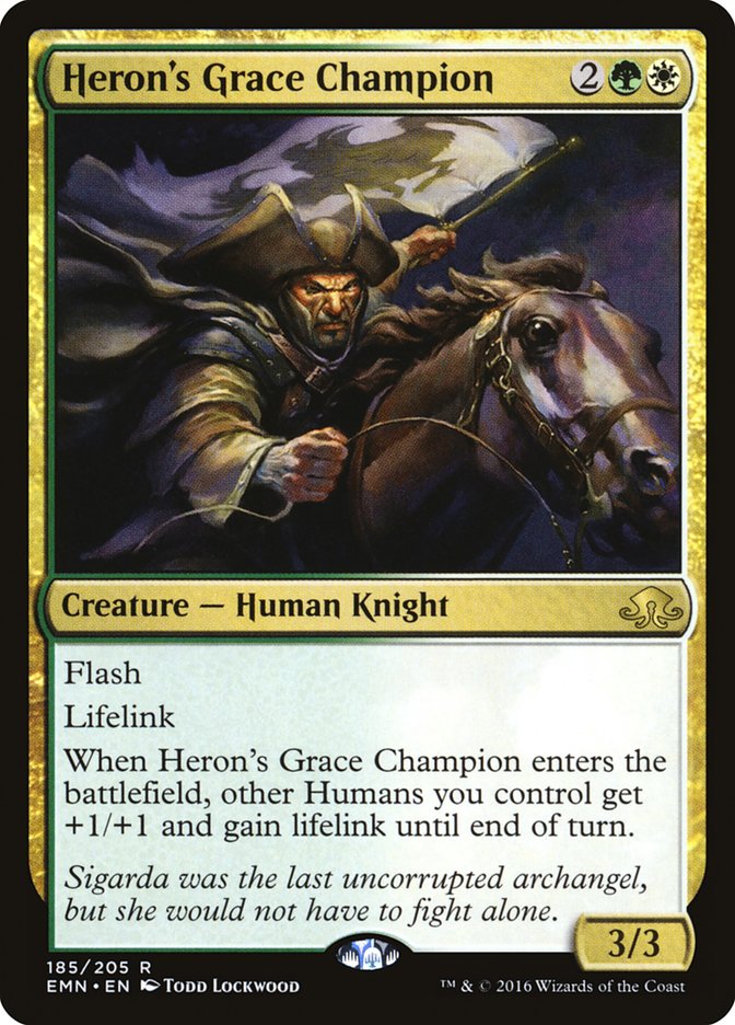 Heron's Grace Champion, Eldritch Moon Card Art