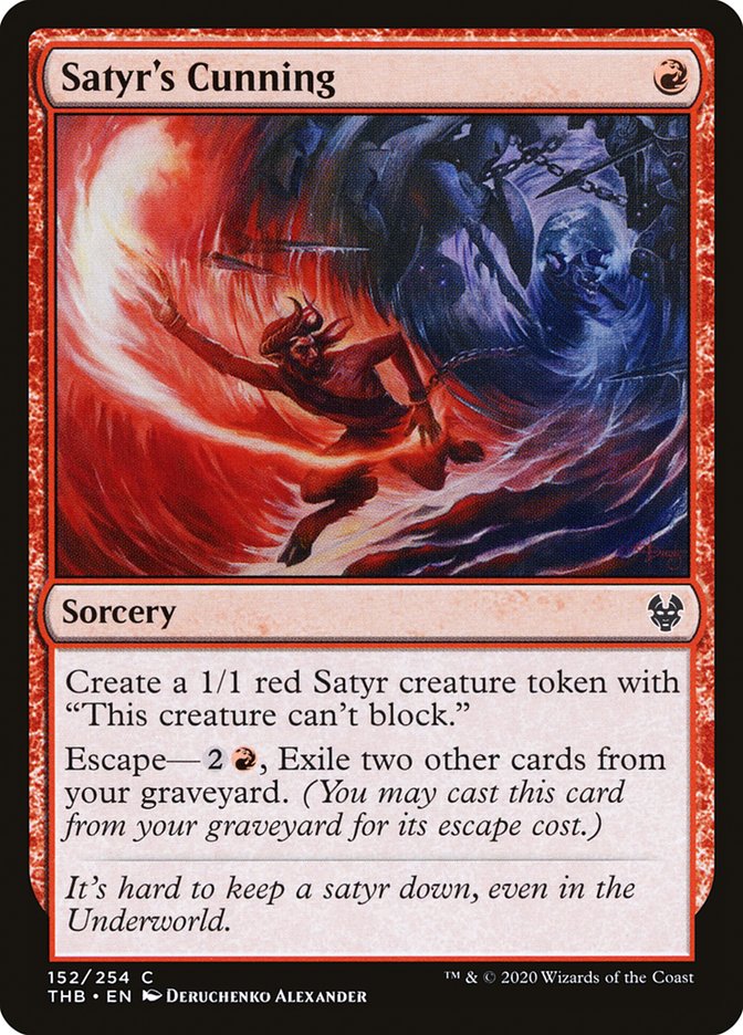 Satyr's Cunning, Theros beyond death Card Art