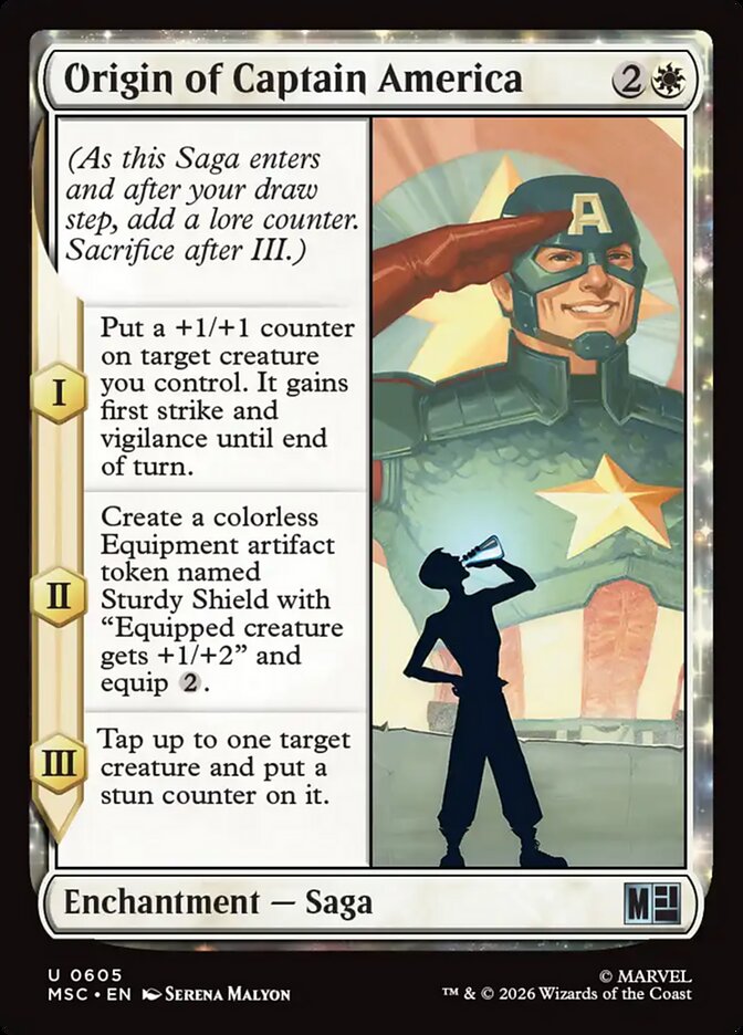 Origin of Captain America, Marvel Super Heroes Commander Card Art