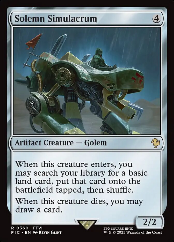 Solemn Simulacrum, Final fantasy commander Card Art