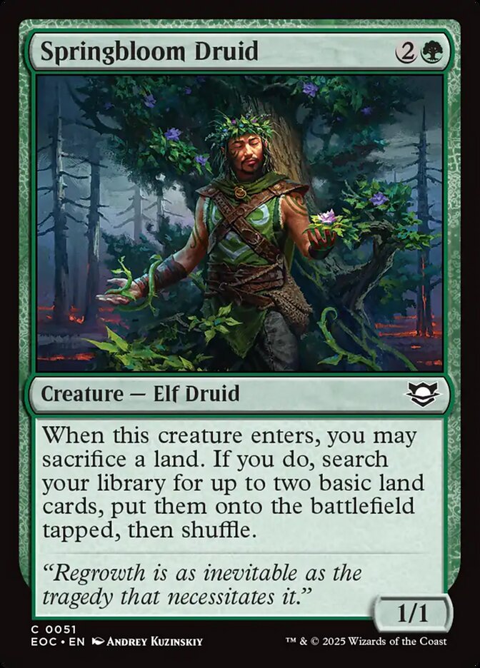 Springbloom Druid, Edge Of Eternities Commander Card Art