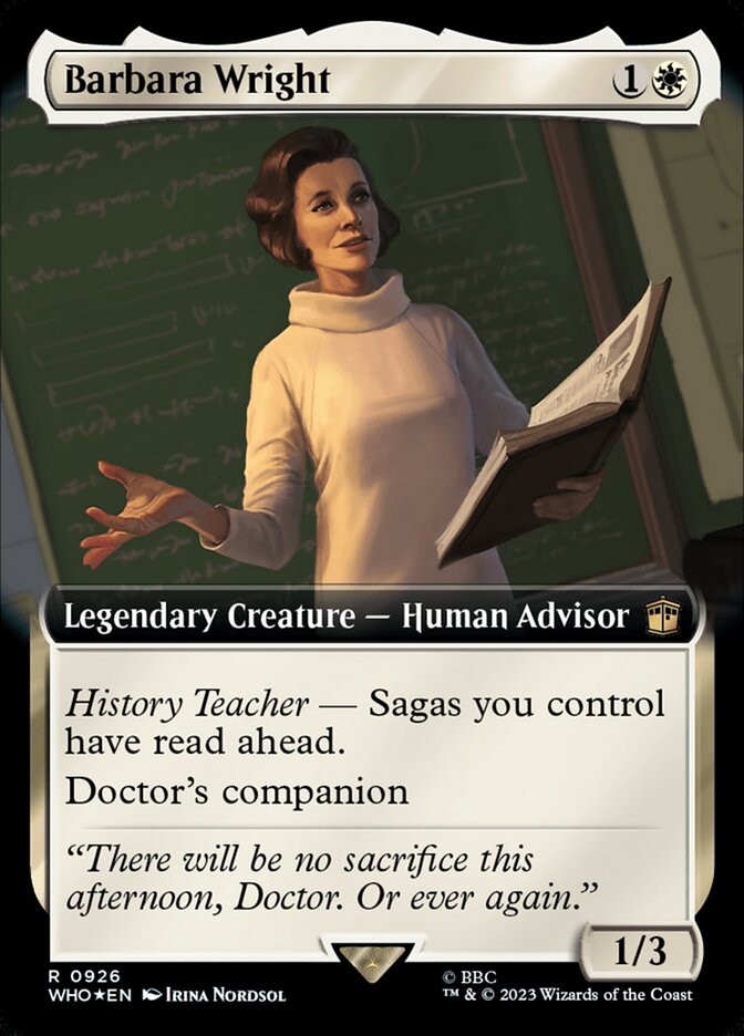 Barbara Wright, Doctor Who Card Art