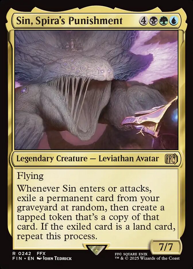 Sin, Spira's Punishment, Final fantasy Card Art