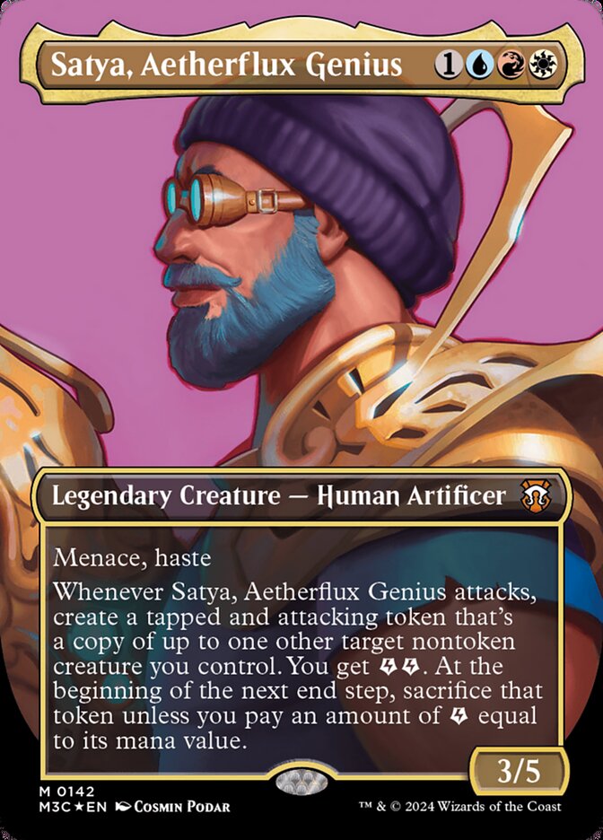 Satya, Aetherflux Genius, Modern horizons 3 commander Card Art