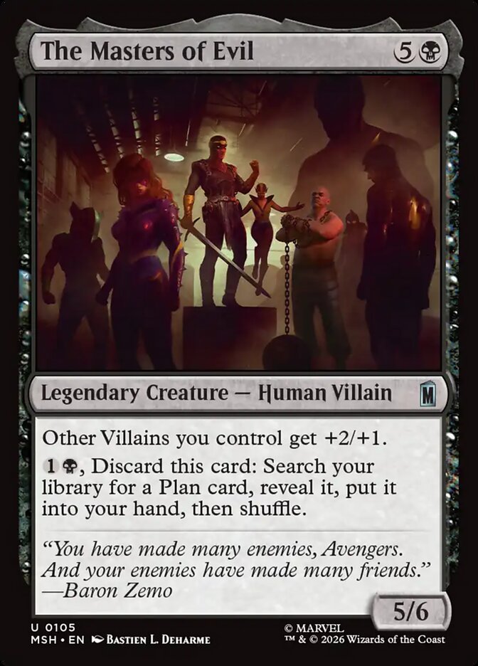 The Masters of Evil, Marvel Super Heroes Card Art