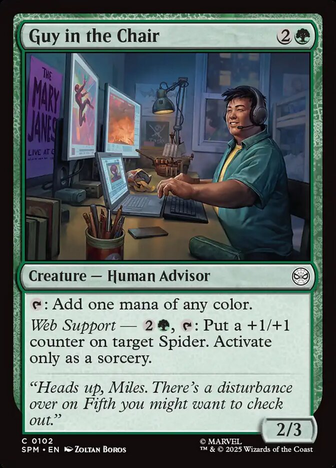 Guy in the Chair, Marvel'S Spider-Man Card Art