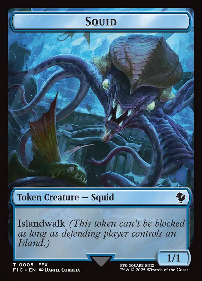 Squid, Final fantasy commander tokens Card Art
