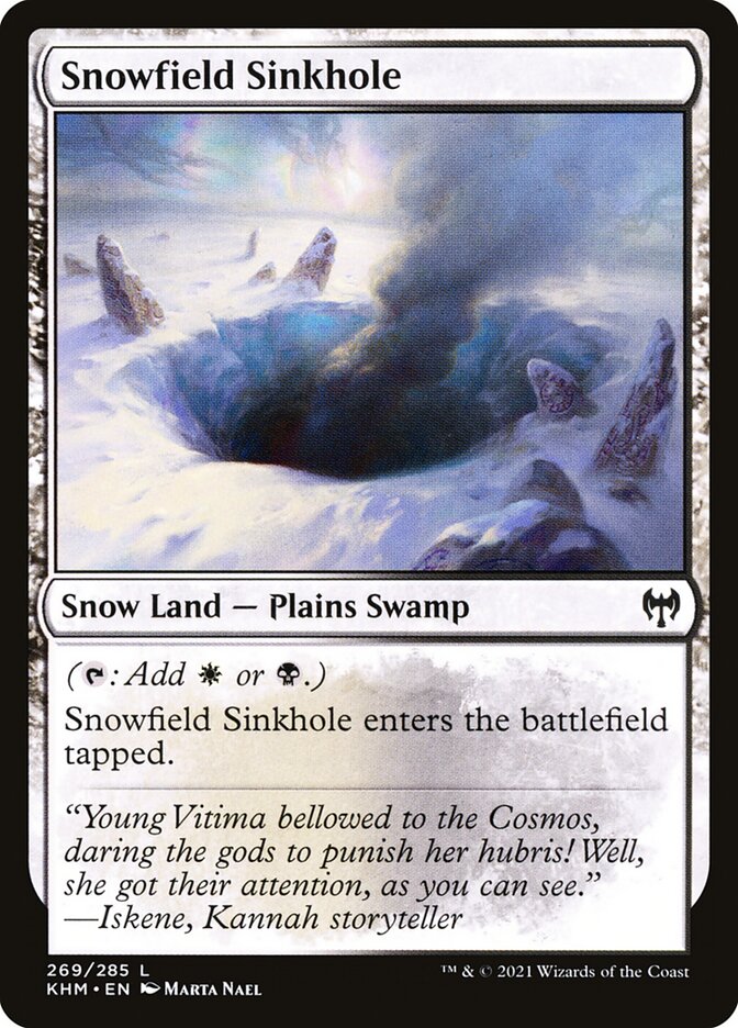 Snowfield Sinkhole, Kaldheim Card Art