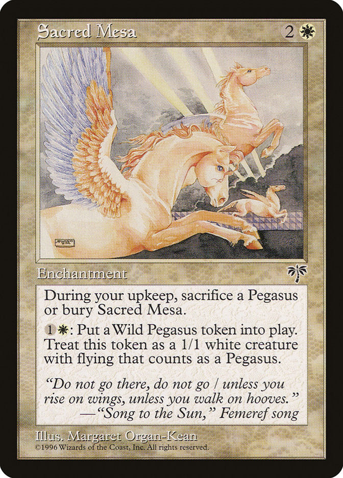 Sacred Mesa, Mirage Card Art