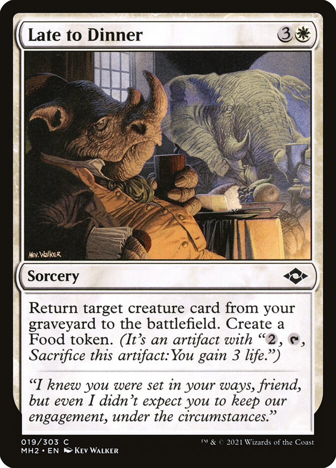 Late to Dinner, Modern Horizons 2 Card Art