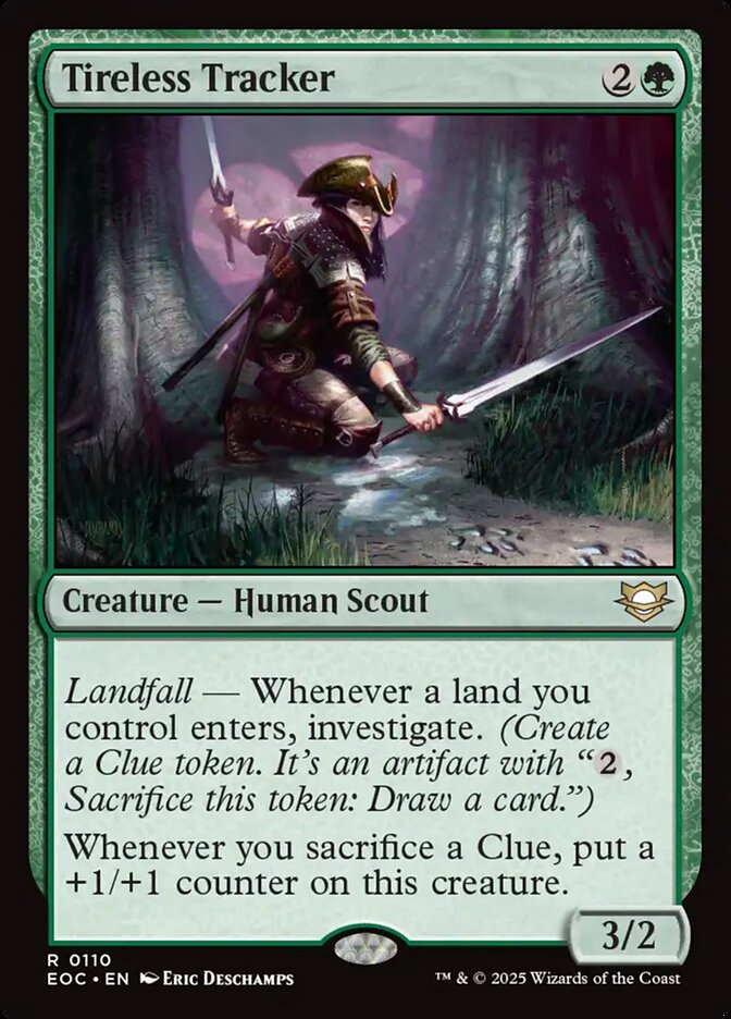 Tireless Tracker, Edge Of Eternities Commander Card Art