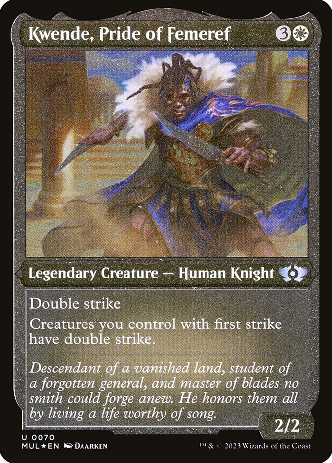 Kwende, Pride of Femeref - Etched Foil
