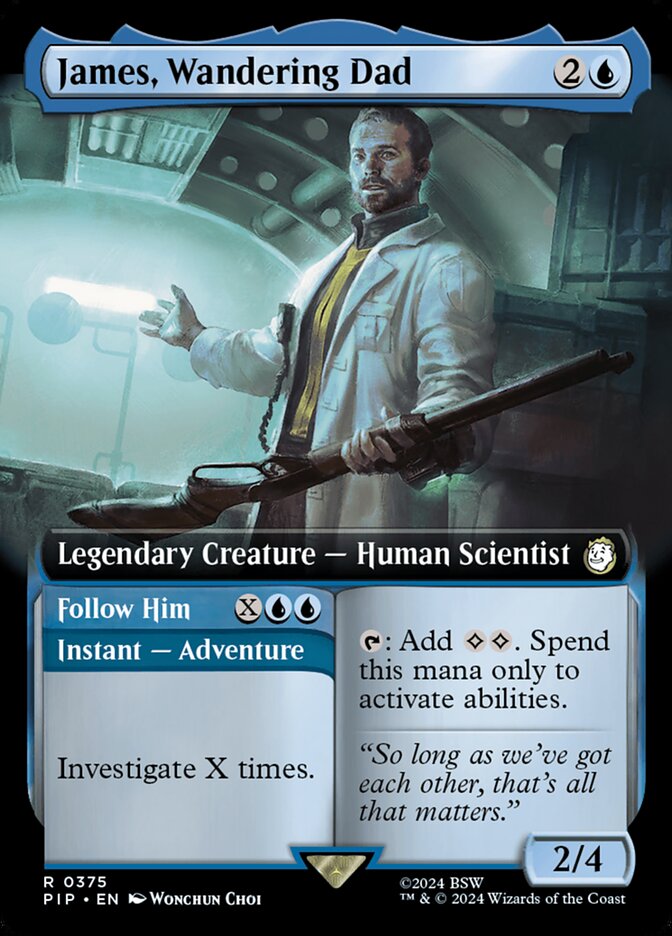 James, Wandering Dad // Follow Him, Fallout Card Art