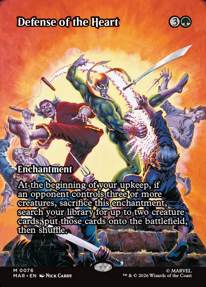 Defense of the Heart, Marvel Universe Card Art