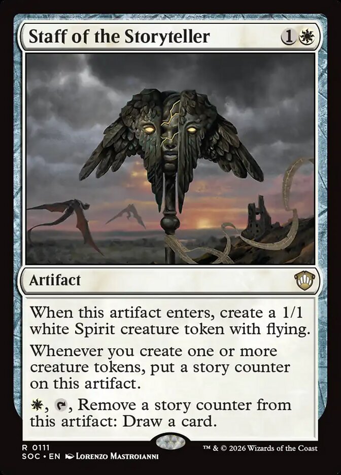 Staff of the Storyteller, Secrets Of Strixhaven Commander Card Art
