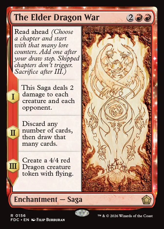 The Elder Dragon War, Foundations Commander Card Art