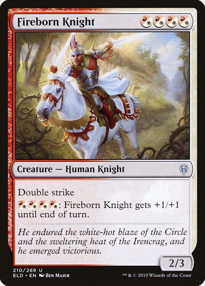 Fireborn Knight, Throne of eldraine Card Art