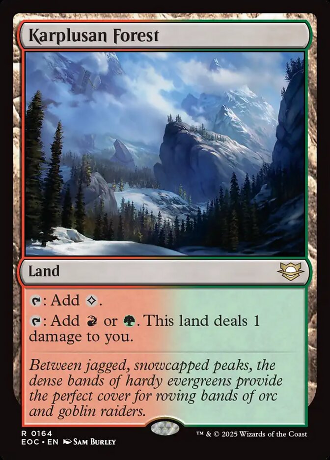 Karplusan Forest, Edge Of Eternities Commander Card Art