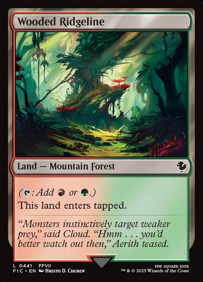 Wooded Ridgeline, Final fantasy commander Card Art