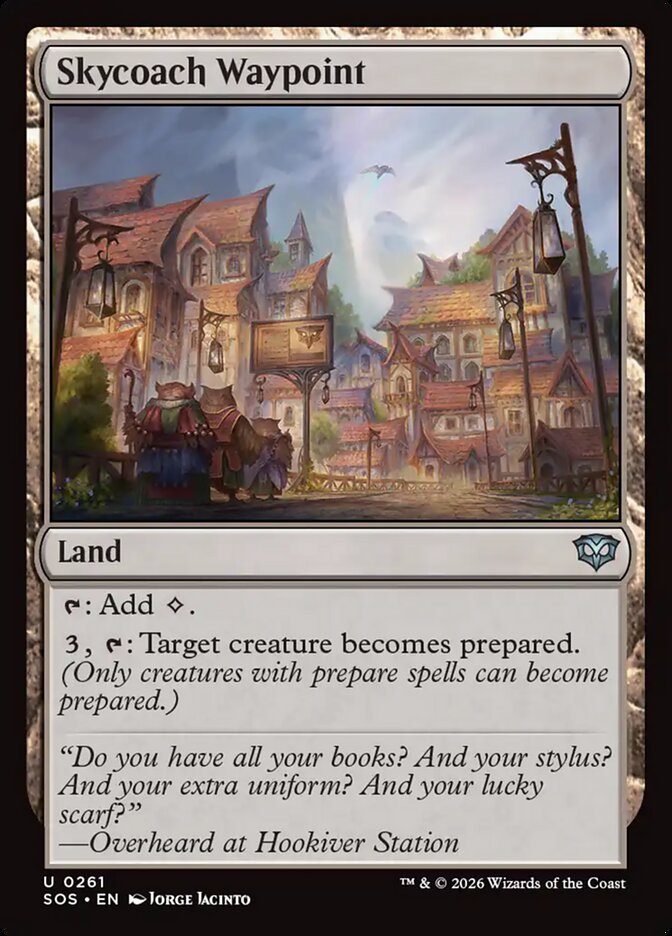 Skycoach Waypoint, Secrets Of Strixhaven Card Art