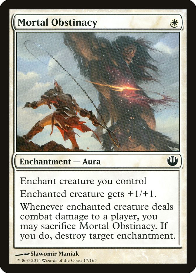 Mortal Obstinacy, Journey Into Nyx Card Art